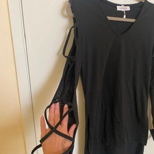 Black Witchy Long Sleeve Top - Small